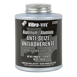 Vibra-TITE 907A Silver Aluminum Anti-Seize Lubricant Compound, 16 oz Jar with Brush