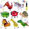 Pack of 8 Walking Animal Foil Balloons, Helium Balloons Animals,
