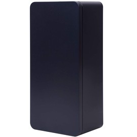 Tianhui Food Storage Containers Tin Box with Airtight Lids Kitchen Pantry Organization Metal Box, Mysterious Black, S