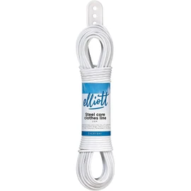 Elliott Steel Core Clothes Line, 20 Meters, White, Extra Stong, Laundry Essential