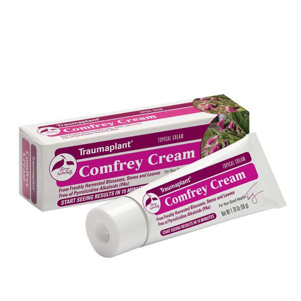 Terry Naturally Traumaplant Comfrey Cream - 1.76 oz (50 g) - Non-Staining Topical Botanical, Free Of Toxic Pyrrolizidine Alkaloids (PAs) & Parabens - For External Use Only