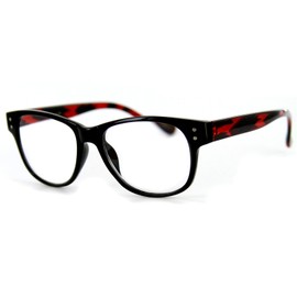 Mastermind Fashion Readers with Vintage Retro Design - 50mm x 18mm x 140mm (Black & Brown +2.25)