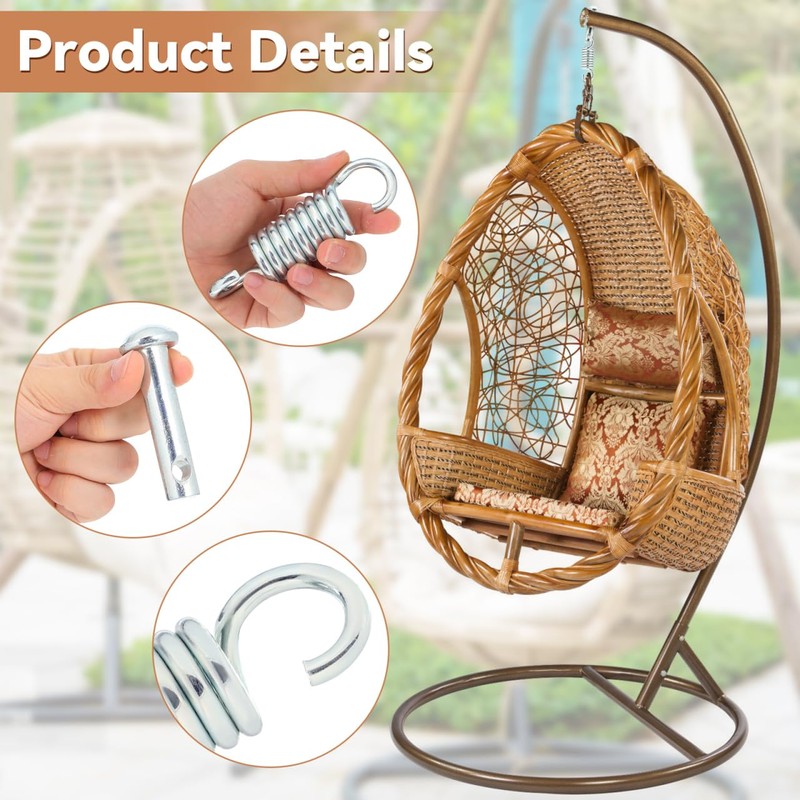 Yardwe Heavy Duty Swing Hook with Spring Pin, Hanging Egg