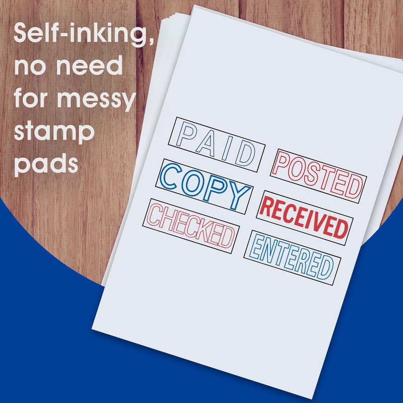 Xstamper Ink Stamp, Received. Red Ink (Impression Size: 13 x