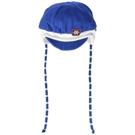 Sterntaler Erwin Boys' Peaked Cap with Ties, Neck Protection and Rudder Motif, blue