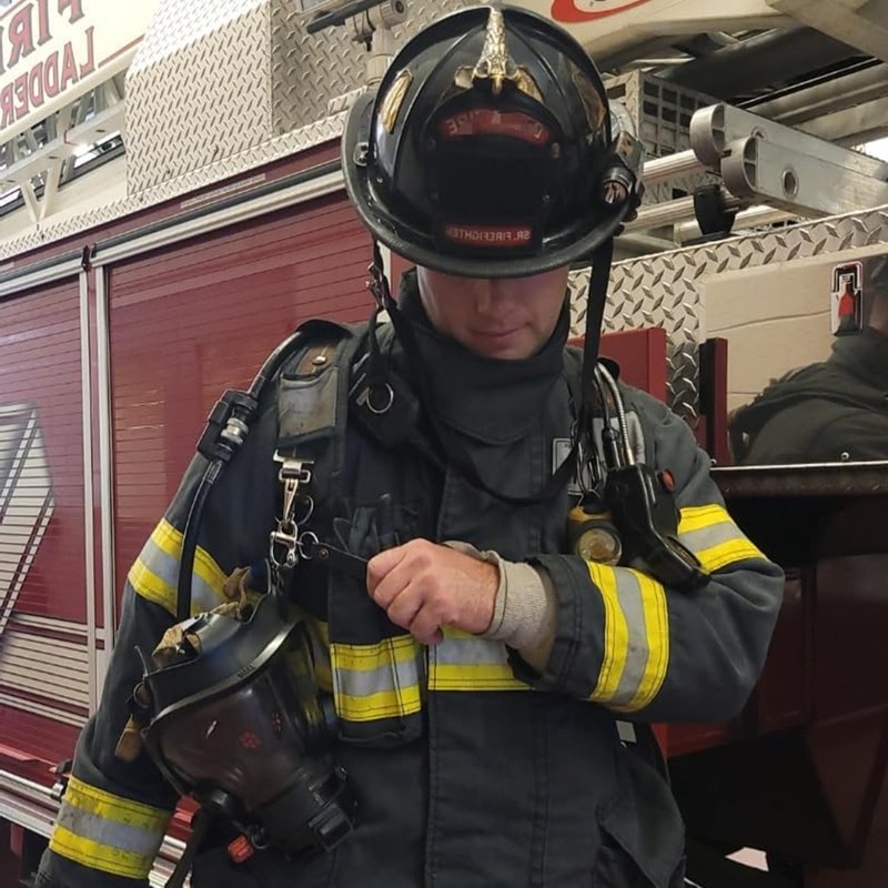 Firefighter Quick Release Shackle with Leather Handle for SCBA MASK