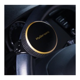 Hypersonic Large Steering Wheel Knob, Smooth Power Handle Spinner Knob Universal Steering Wheel Accessories for Forklift, Truck, Boat, Car, Tractors and Mowers (Gold)