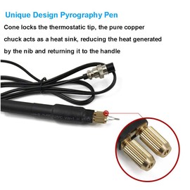 Professional Pyrography Pen, Wood Burning Pen for ele ELEOPTION 60W Pyrography Machine Wood Burning Gourd Crafts Pyrography Tool