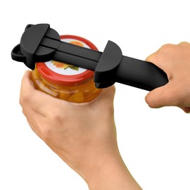 Multifunctional Retractable Bottle Opener, 3 in 1 Retractable Bottle Opener, Magnetic and Easy to Store, Suitable for People with Weak Hands and Elderly Arthritis, Black