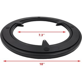 Z metnal Heavy Duty Lazy Susan Hardware, 2 Pcs,10 Inch Plastic Rotating Turntable Bearing Swivel with Steel Ball Bearings, Round Table Swivel Ring, ABS+PC Material,66 Lbs Capacity,Easy Installed