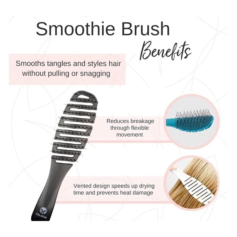 Calista Smoothie Hair Brush De-tangle Smooth Style Flexible Lightweight