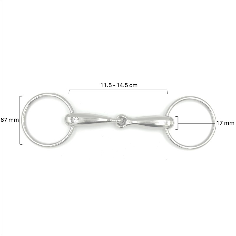 Equine Smile ES0110 Gebiss Wassertrense Hohl Einfach Gebrochen aus Edelstahl