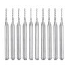 sourcing map 10Pcs 1.2mm Carbide End Mill Engraving Milling Cutter