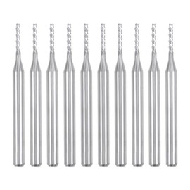 sourcing map 10Pcs 1.2mm Carbide End Mill Engraving Milling Cutter CNC Router Bits for PCB Machine, 1/8" Shank