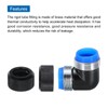 sourcing map Rigid Tube Fitting 90 Degree Rotary Elbow Black