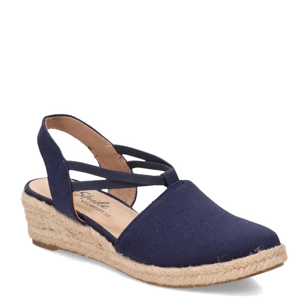LifeStride Womens Katrina 2 Espadrille Wedge Lux Navy 7 W