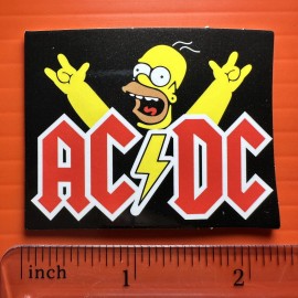 AC/DC Homer Simpson STICKER Rock and Roll Decal