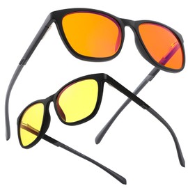 Pack Brille Blaulicht mit Filter Schutz für Bildschirm Computer, Gaming, Smartphone, TV für Männer und Frauen, Anti-Blaulicht-Brille, mattschwarz, 52-18