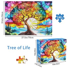 Puzzle 1000 Pieces, Adult Puzzle, A Challenging Puzzle, Puzzle Games for the Whole Family, Gifts for Women, Gifts for Men, Theme: Tree of Life