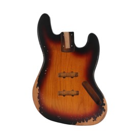 Sunsmile Relic Bass Guitar Body Nitro Top Alder Wood JB Style DIY Guitar Body JB-JB Route Relic 3 Tone Sunburst.