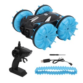 RC Boat Stunt Car 2.4GHz 4 Wheel Waterproof 180° Flip Rechargeable Amphibious Land Water Toy for Above 6 Years Old