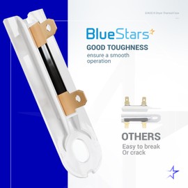 [PACK OF 3] UPGRADED 3392519 Dryer Thermal Fuse Part by BlueStars - Easy to Install - Compatible with Whirlpool Kenmore Dryers - Replaces AP6008325 3388651 694511 80005 WP3392519VP