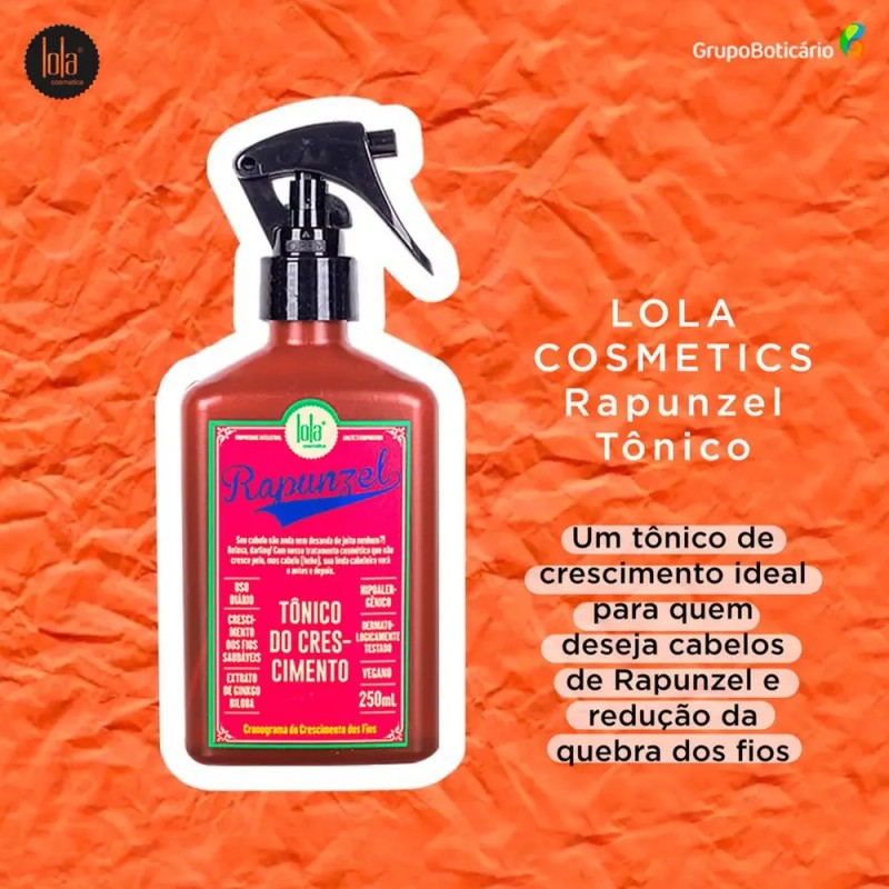 Tónico Capilar Rapunzel Lola Cosmetics 250ml Para Crecimiento y Caída