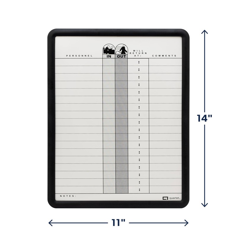 Quartet In/Out Board, 11" x 14", DuraMax Porcelain, In and