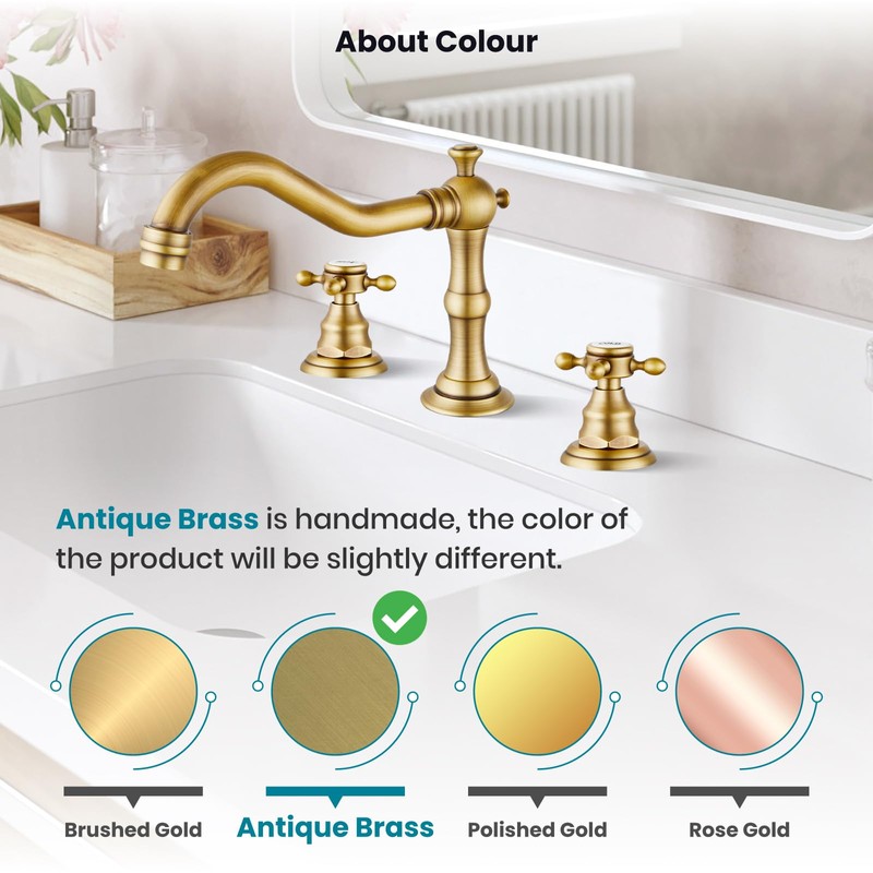 gotonovo Bathroom Faucet 3 Hole 8 Inch Widespread Bathroom Sink