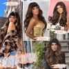 BARSDAR Wavy Headband Wig Mix Brown, 66 cm Long Loose