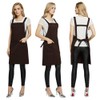 Autuki 10 Colors Simple Apron, H-Shaped, Cafe Style Apron, Women's,