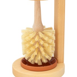 Redecker Natural Toilet Brush Toilet Brush Set (Tampico Fiber, Medium Hard)