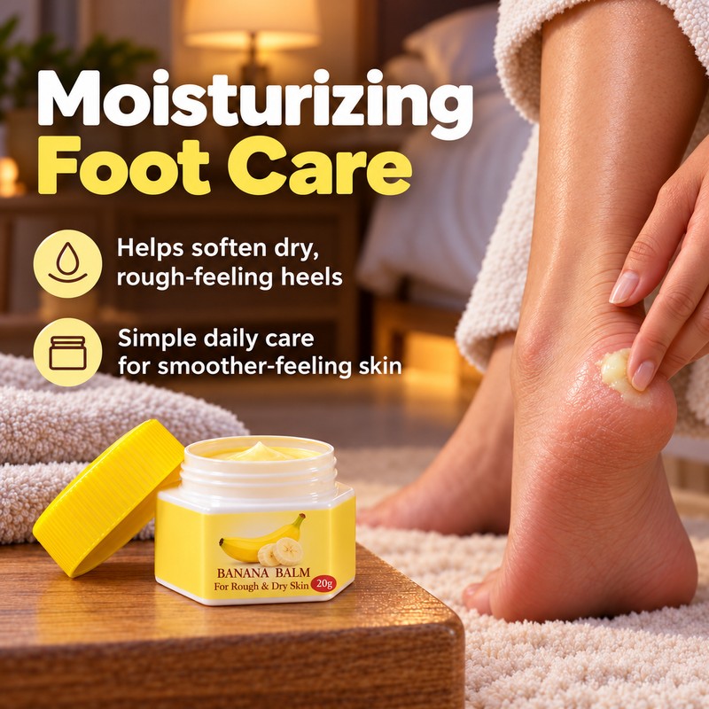 Banana Extract Foot Cream for Dry, Rough Heels – Moisturizing
