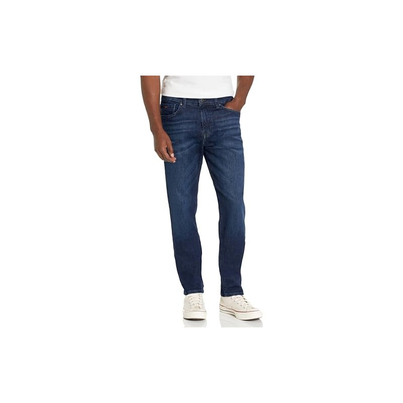 BOSS Maine Regular Fit Stretch Denim Jeans Indigo Blue