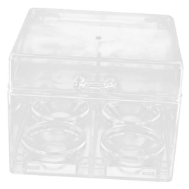 Baluue Clear Makeup Sponge Storage Box Transparent Multi-grid Organizer for Cosmetics for Sponges Swabs and Makeup Pads for Home Use and Giving