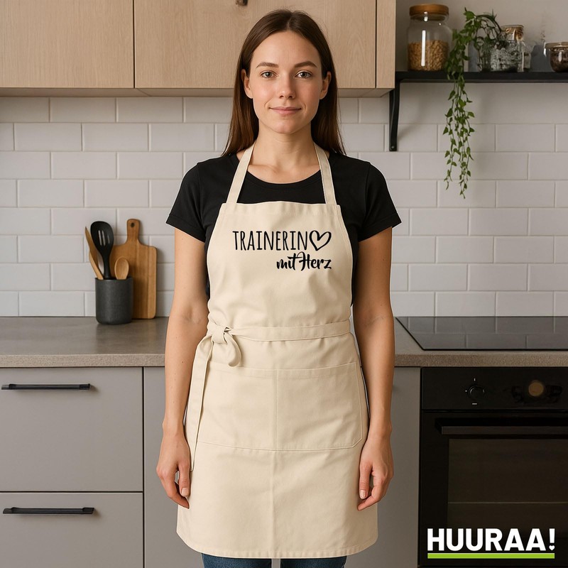 Huuraa Apron Trainer with Heart Gift Cotton Trainer Gift Idea,