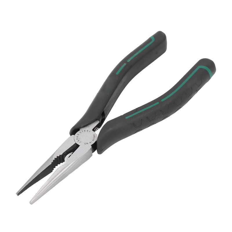 Needle Nose Pliers 8in CRV Long Mini with Non Slip