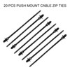 HARFINGTON 100pcs Push Mount Cable Zip Tie 6.5" x 0.18"