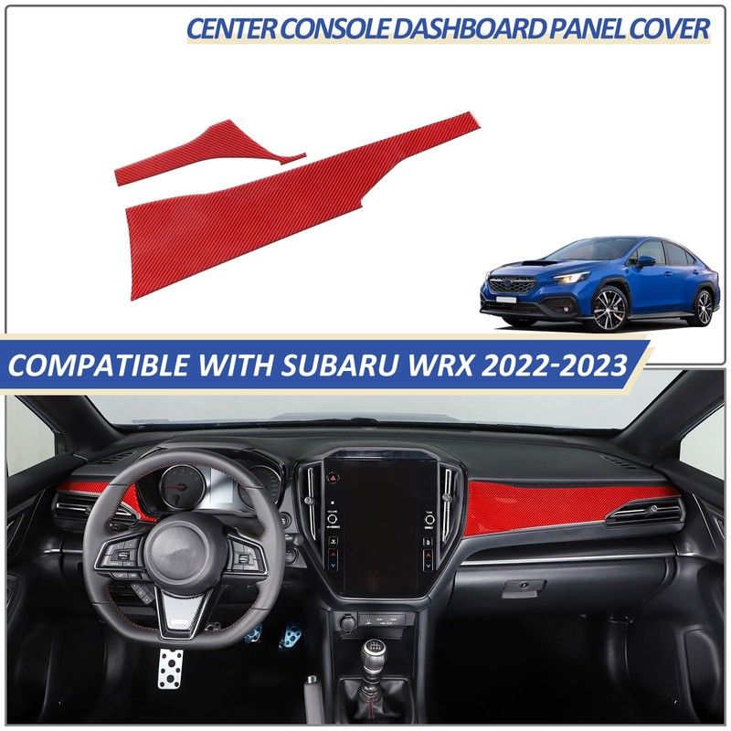 Daeiclru Real Carbon Fiber Car Center Console Panel Cover Trim