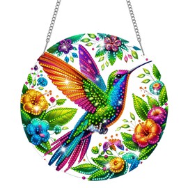 GADITIEK 5D Diamond Painting Pendant Decoration, Craft Set for Adults, DIY Diamond Painting, Window Pictures, Ornaments, Diamond Painting for Wall and Entrance Decoration (Colourful)