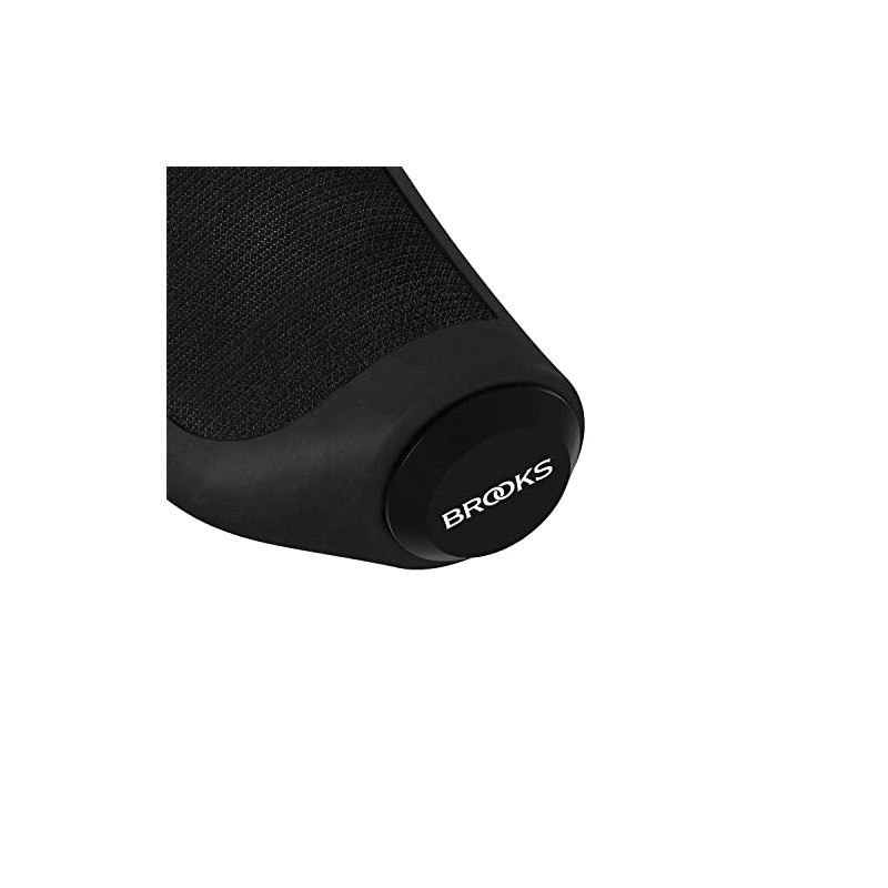 Brooks Ergonomic Rubber Grips (130+130mm) - Black-New22 Unisex Adult Handlebars,