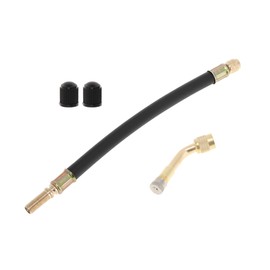 Motoforti 1set 135 Degree Copper Tire Valve Extension with Flexible Plastic 210mm Tyre Valve Inflation Adapter for Car Motorcycle RV Truck Bike