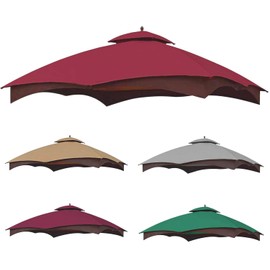 SCOCANOPY Replacement Top Compatible with Lowe's Allen Roth 10X12 Gazebo Model #GF-12S004B-1/#GF-12S004BTO,Burgundy