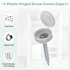 M METERXITY 200-Pack Plastic Hinged Screw Cover Caps, 6mm Shutter