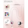 Zeuslia S925 Sterling Silver Necklace for Women, I Love You