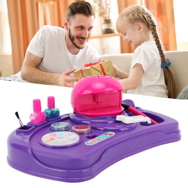 Kids Nail Art Toys Nail Polish Set with Dryer DIY