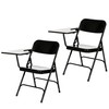 OEF Furnishings Tablet Arm (2 Pack) Folding Chair, Black