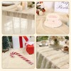 2 Pack Pearl Beige Tulle Table Runner with White Tablecloth