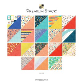 DCWV Printed Cardstock Paper 12x12, 36 Sheets of Scrapbook Paper for Crafts and Card Making, Double Sided Heavy Duty Cardstock with Foil Accents - Color Pop