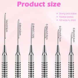 Qianyu Metallic Nail Art Brushes 6 Pcs Non Slip Liner Brushes Set UV Gel Polish Painting Art Design Pen Silver Color Nail Tools for Long Lines Thin Details Fine Drawing Sizes 5/7/9/11/20/25mm (Silver)